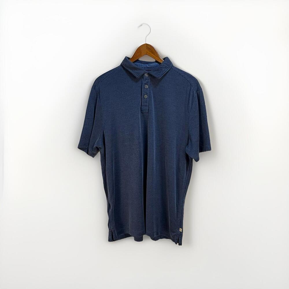 Tommy Bahama Men's Short Sleeve Polo Shirt L Blue Golf